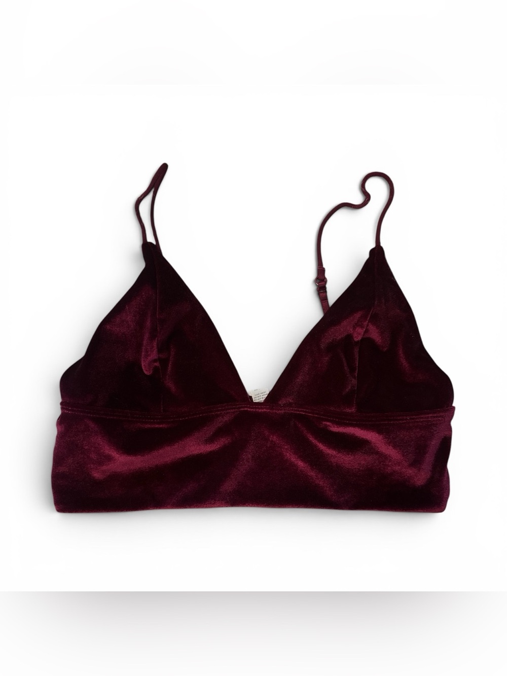 Velvet Bralette - Deep Burgundy